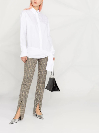 Victoria Beckham side-tie long-sleeve shirt outlook