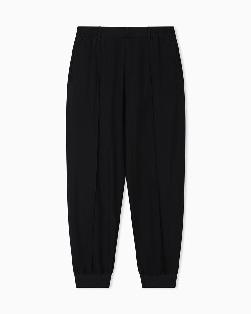 NYLON TROUSERS WITH FRONT RIBS 1