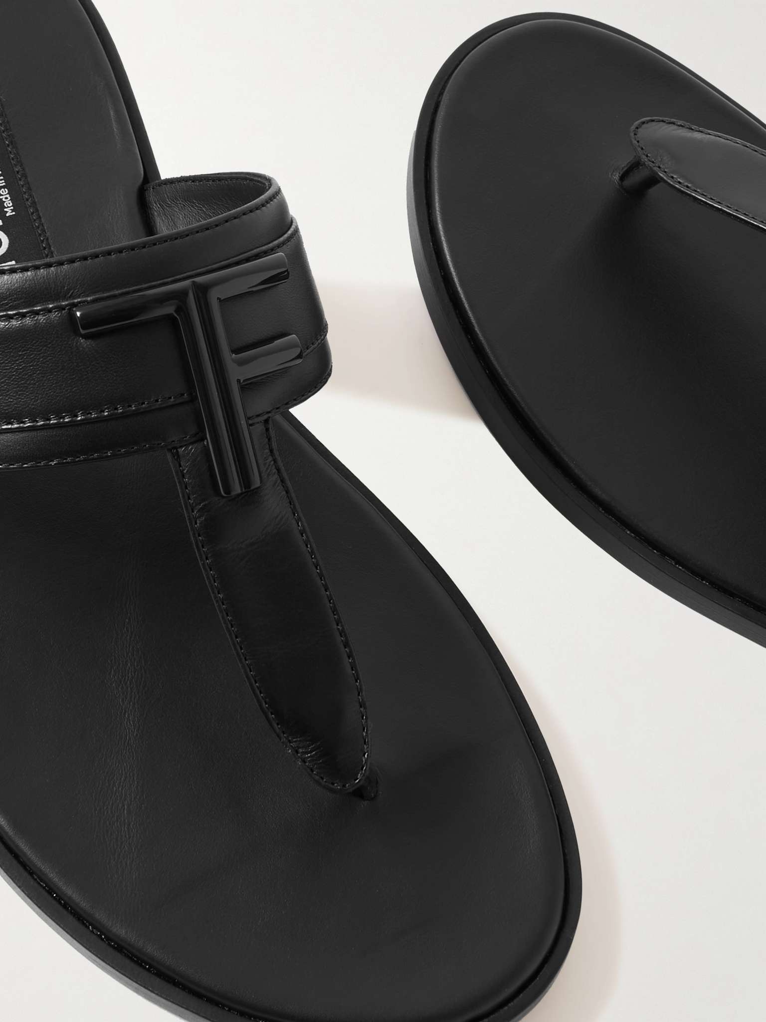 Brighton Logo-Embellished Leather Sandals - 5