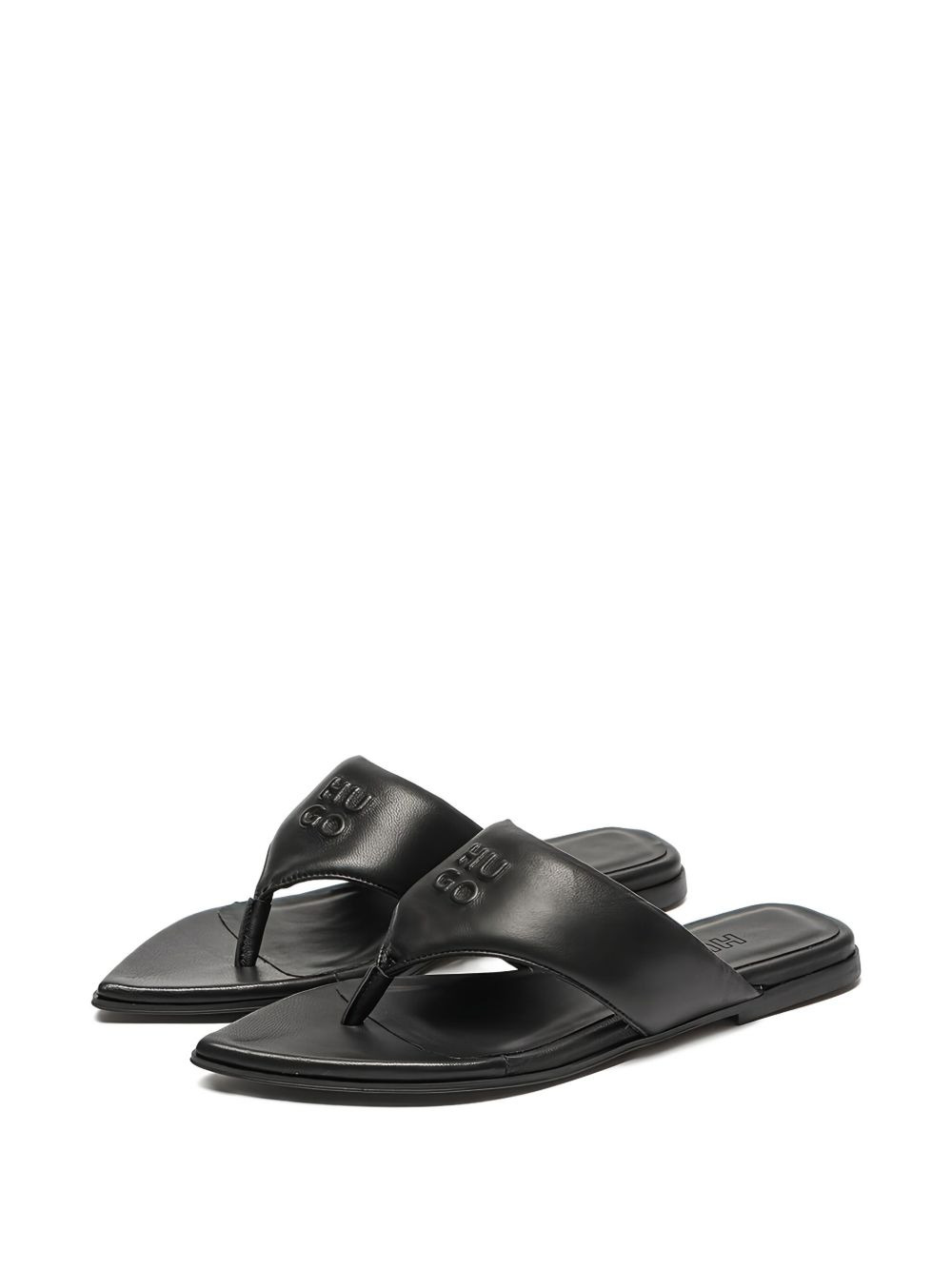 logo-embossed pointed-toe sandals - 2