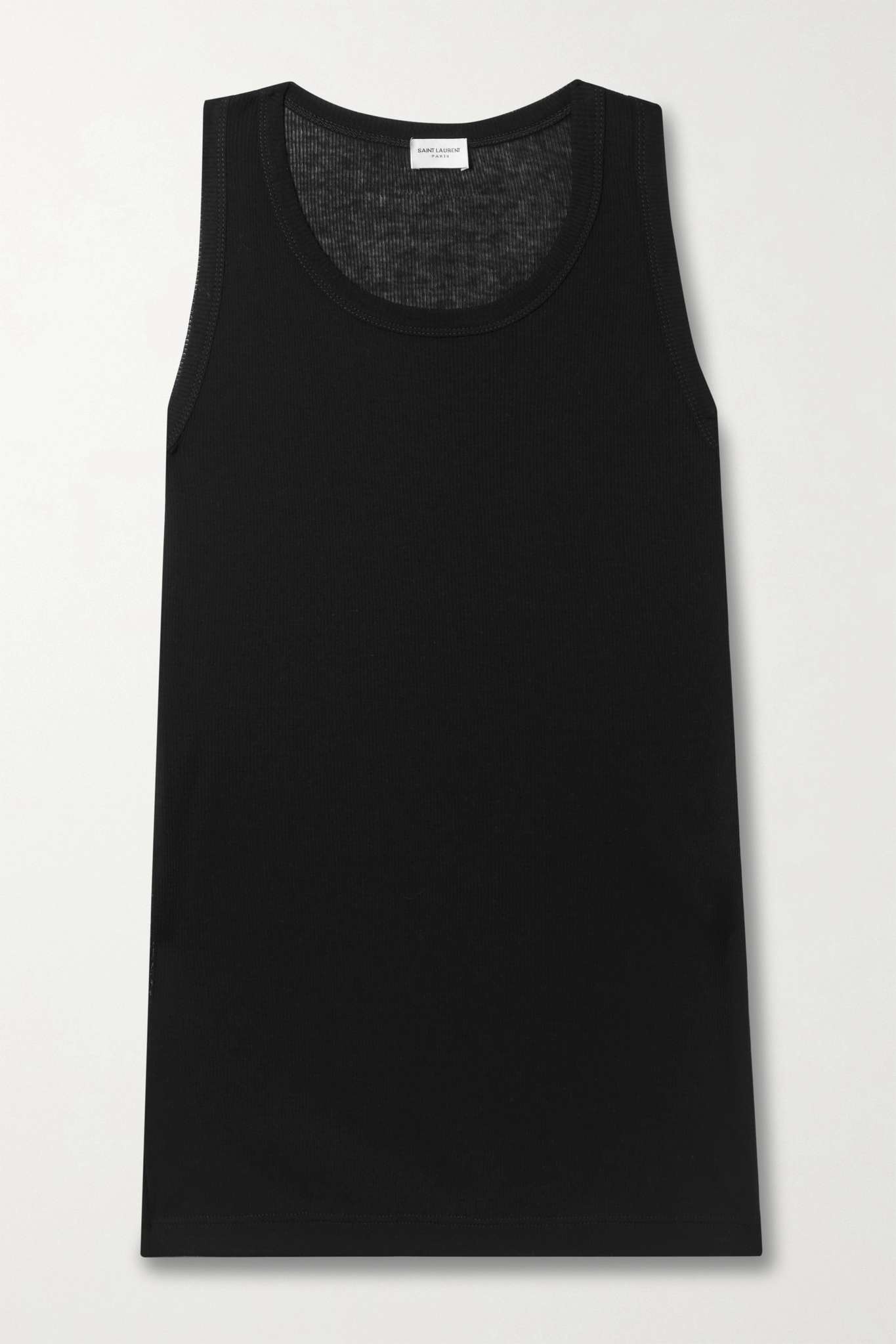 Ribbed modal and cotton-blend jersey tank - 1