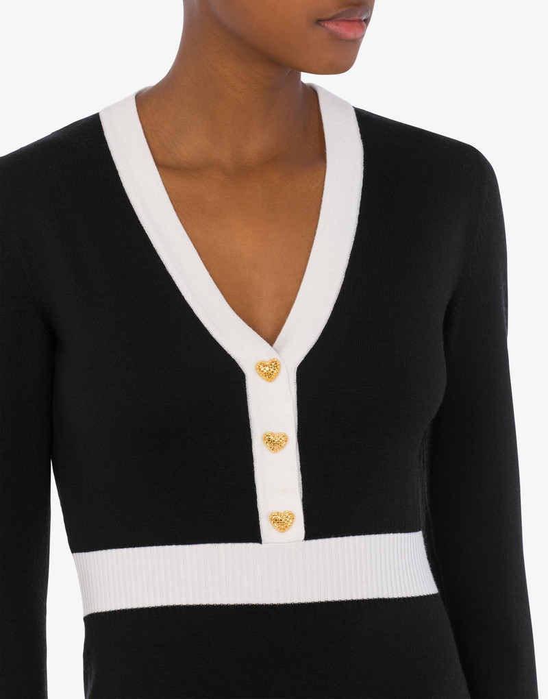 HEART BUTTONS WOOL DRESS 4