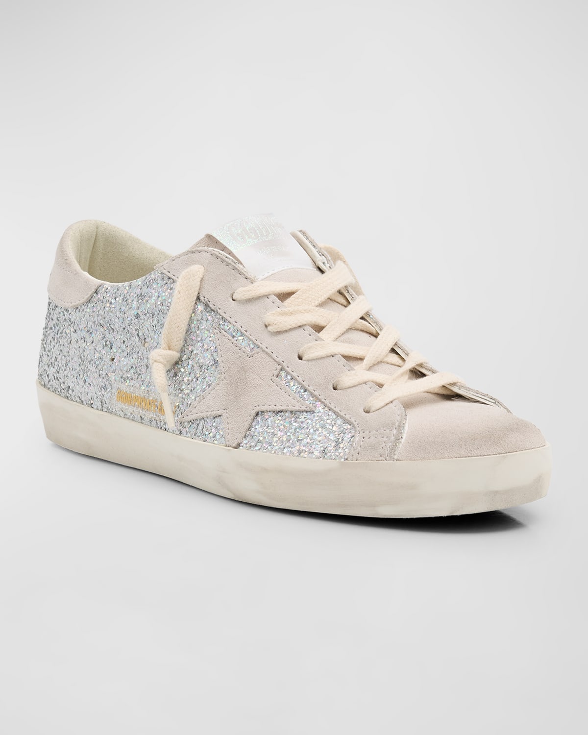 Super Star Glitter Leather Low-Top Sneakers - 3