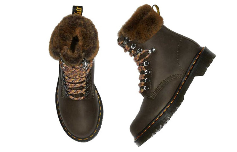 Dr. Martens (WMNS) Dr. Martens 1460 Martin Boots Grey/Green 26951481 outlook