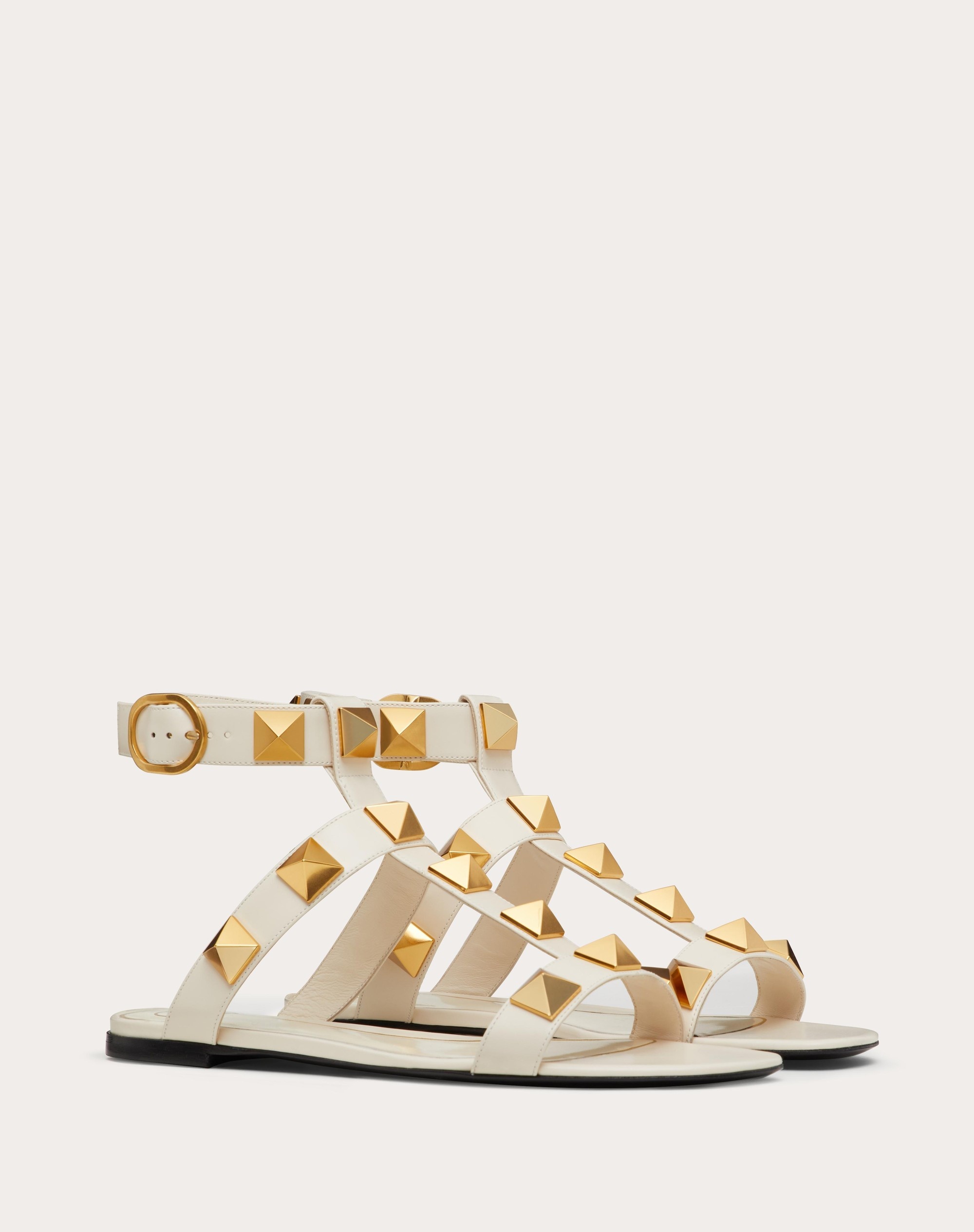 ROMAN STUD FLAT CALFSKIN SANDAL - 2