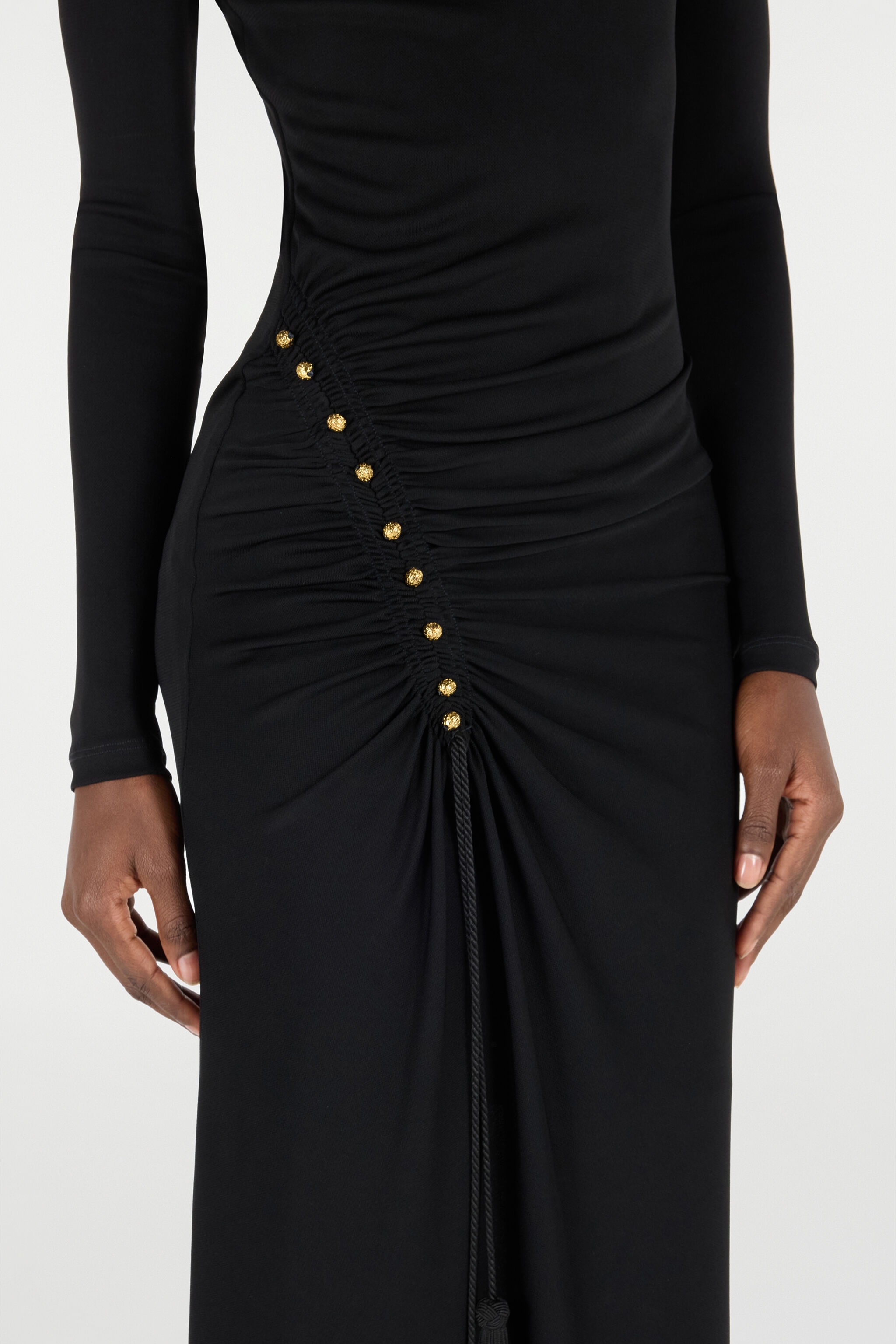 Long Dress With Ruffle Detail - 6