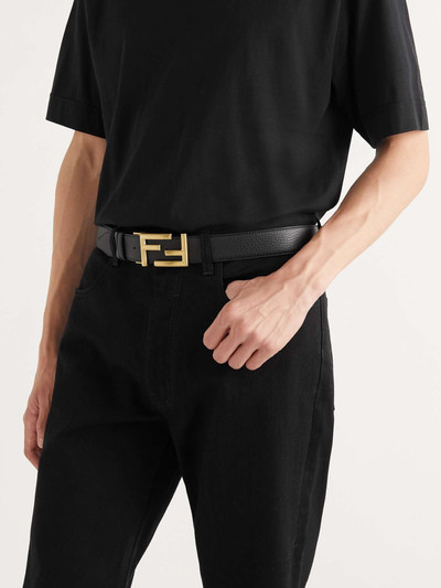 FENDI 3.5cm Logo-Embellished Reversible Leather Belt outlook