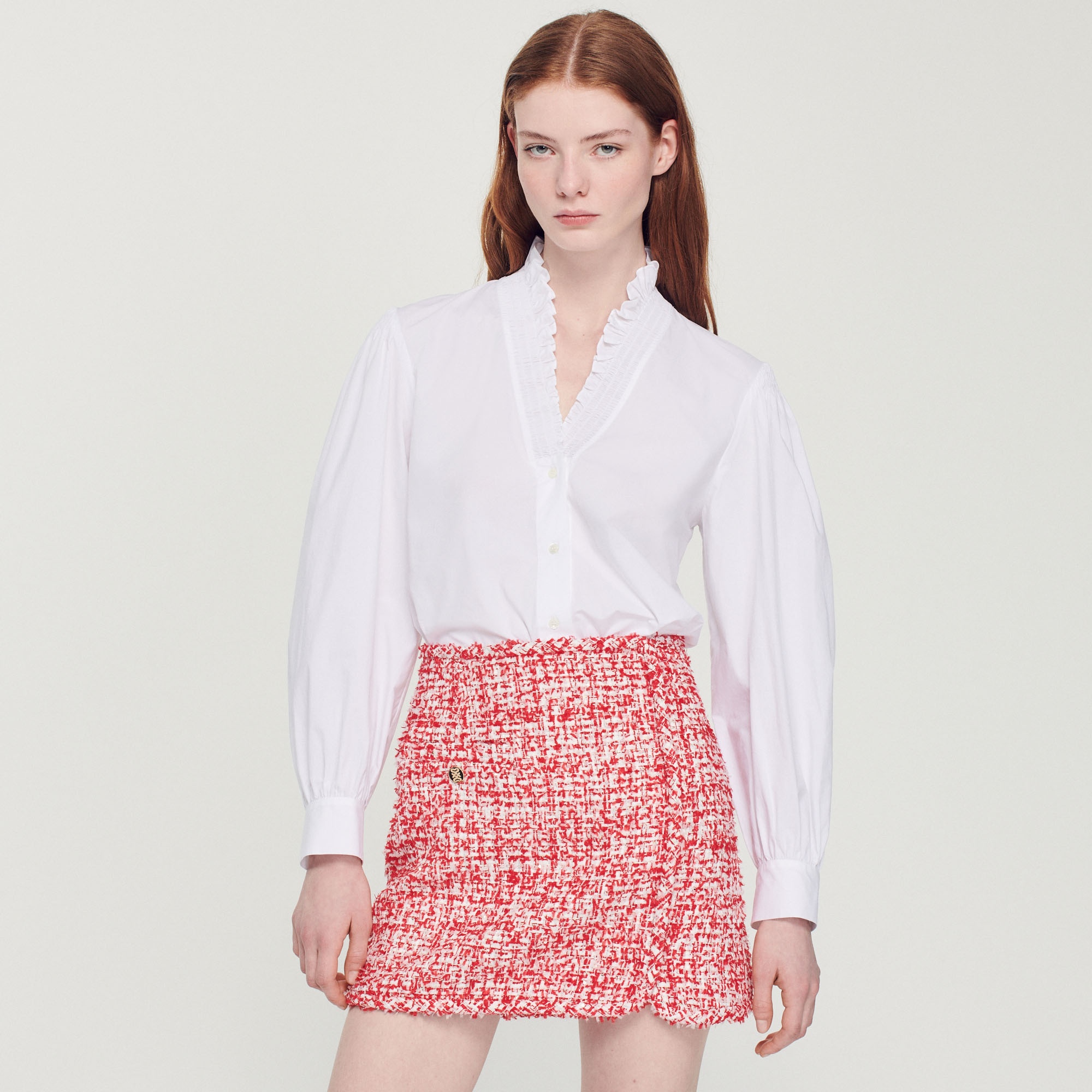Short tweed skirt - 5