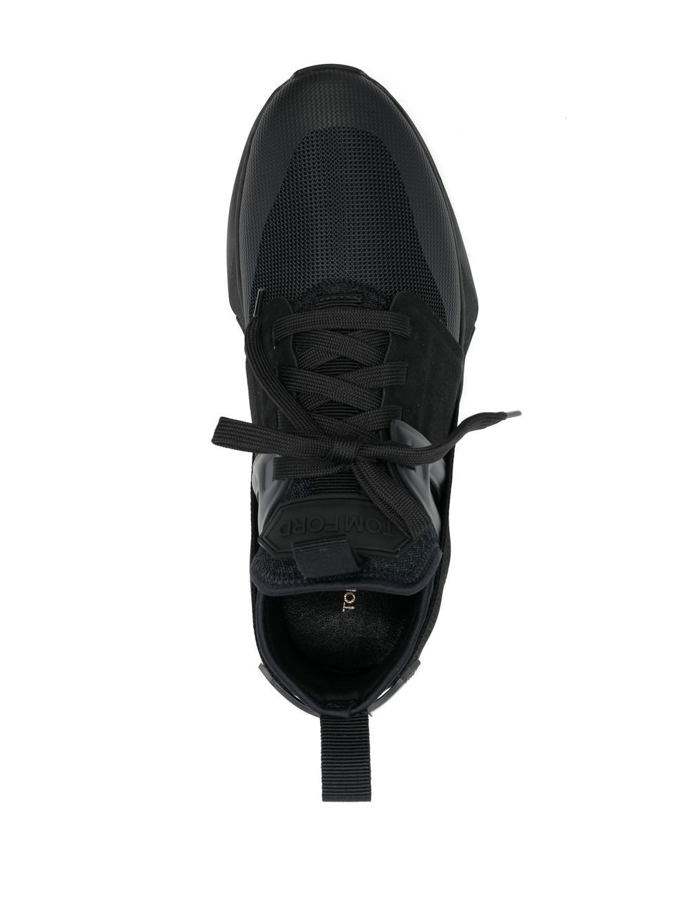 logo-patch lace-up sneakers - 4