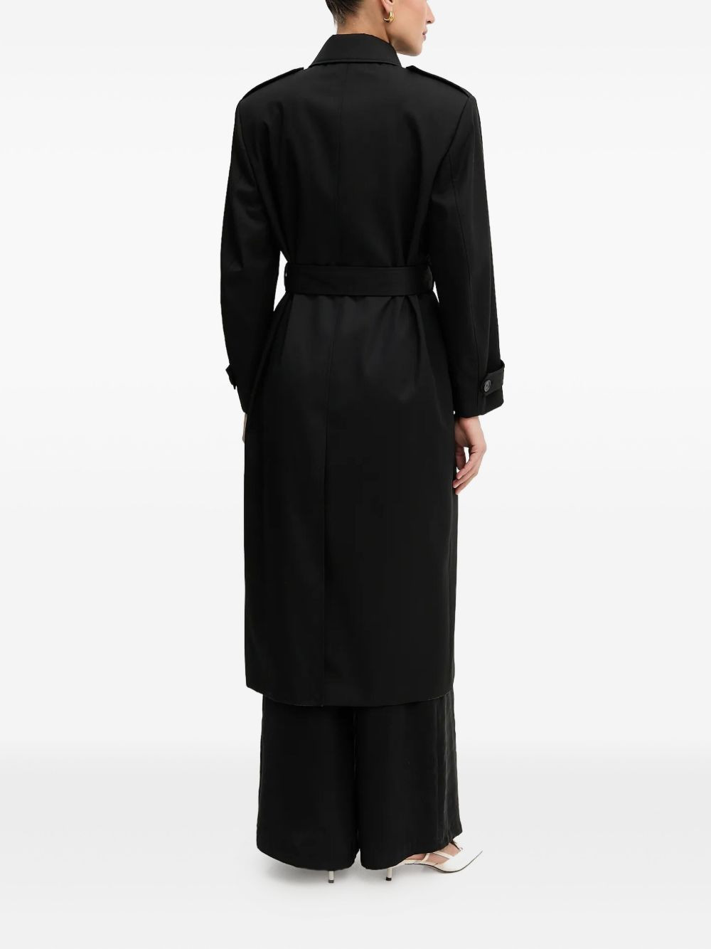 belted trench coat - 3