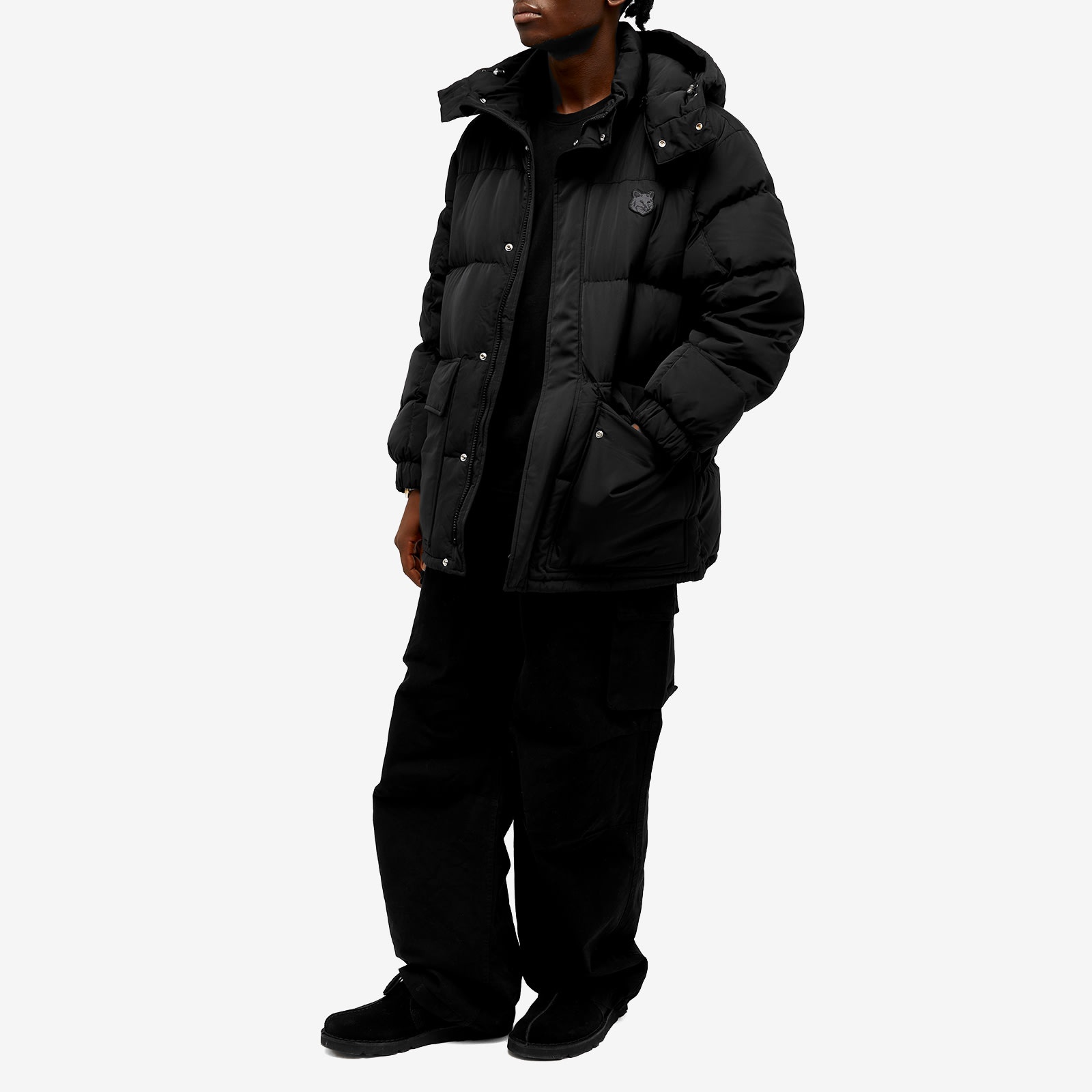 Maison Kitsune Tonal Fox Head Patch Hooded Puffer Jacket - 4