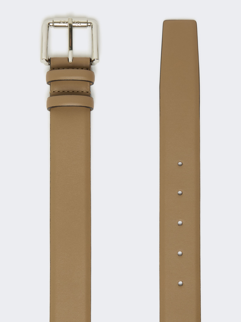 Max Mara NEWBUCKLE35 Natural leather belt outlook