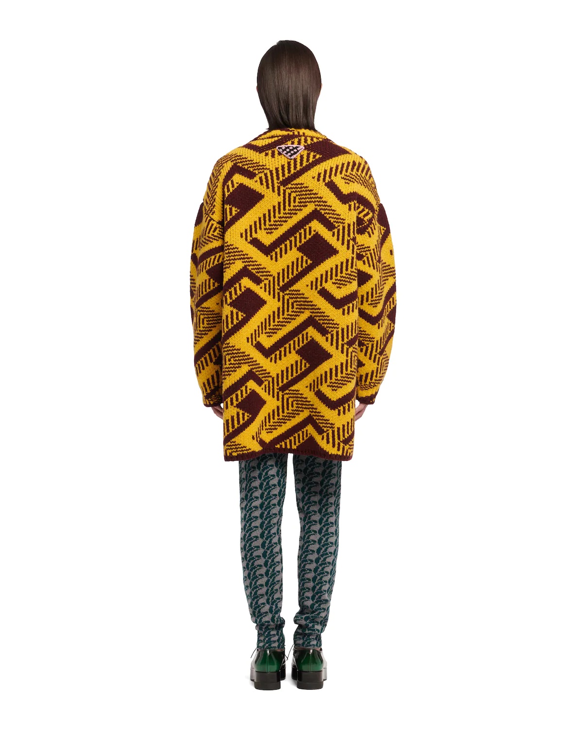 Shetland jacquard V-neck sweater - 4
