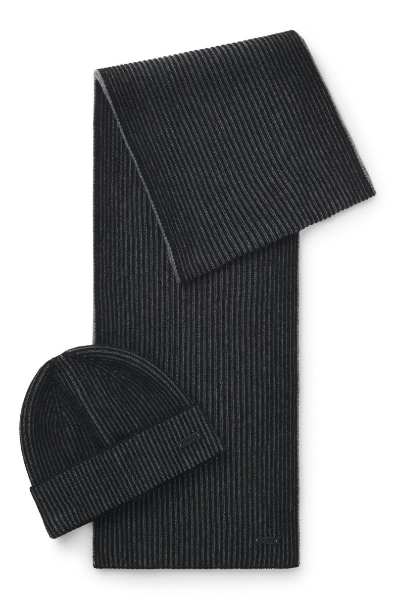 HAT AND SCARF SET WITH LOGO LABELS 1