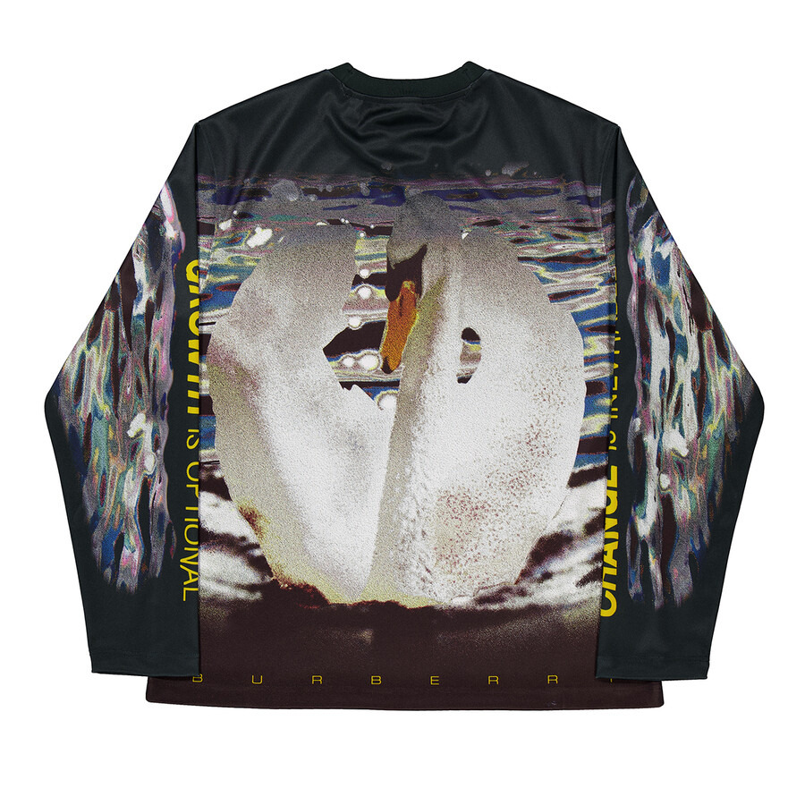 Burberry Swan-Print Long-Sleeved T-Shirt - 7
