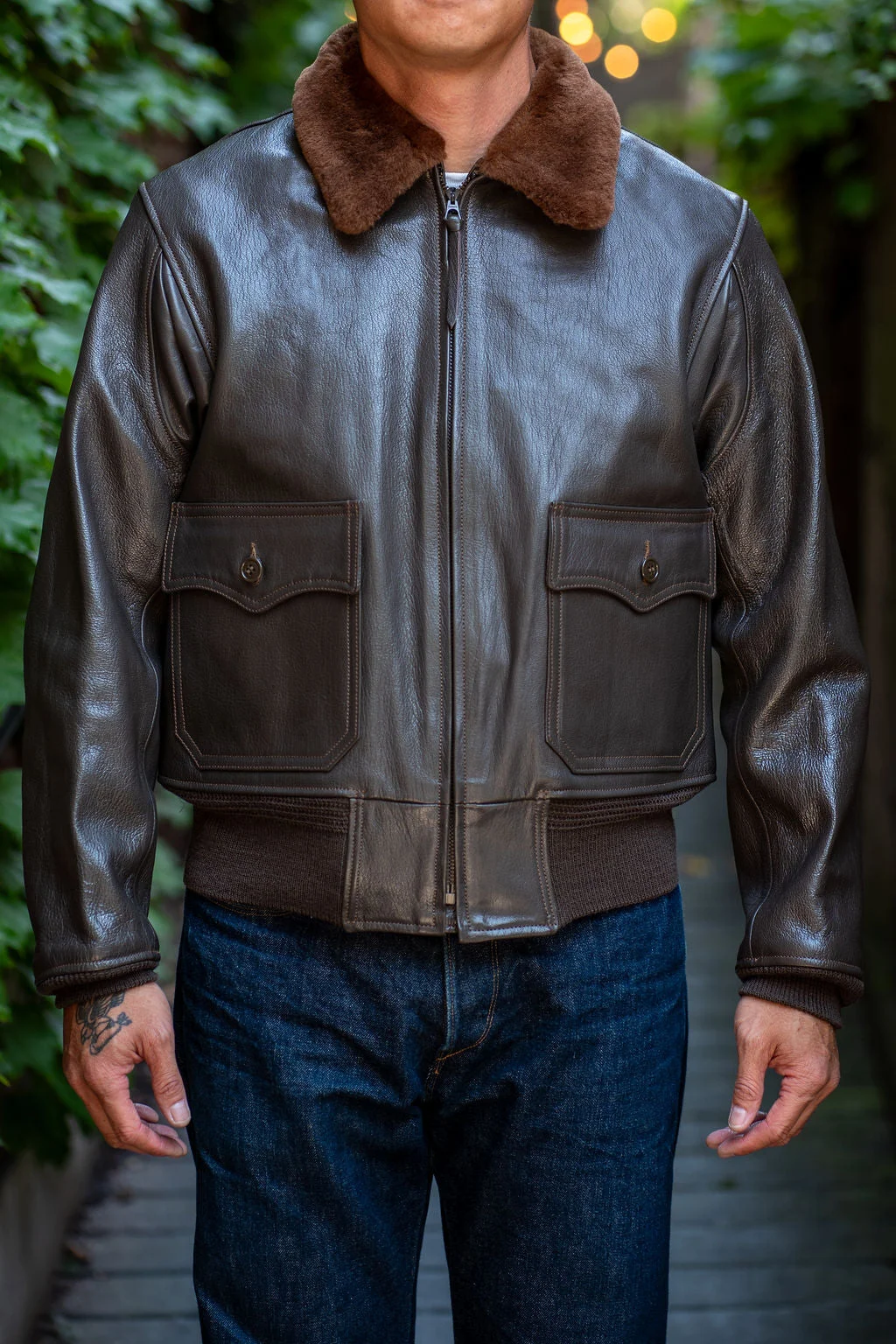 BUZZ RICKSON'S BR80586 TYPE G-1 “A. PRITZKER & SONS, INC.” - DARK BROWN - 1