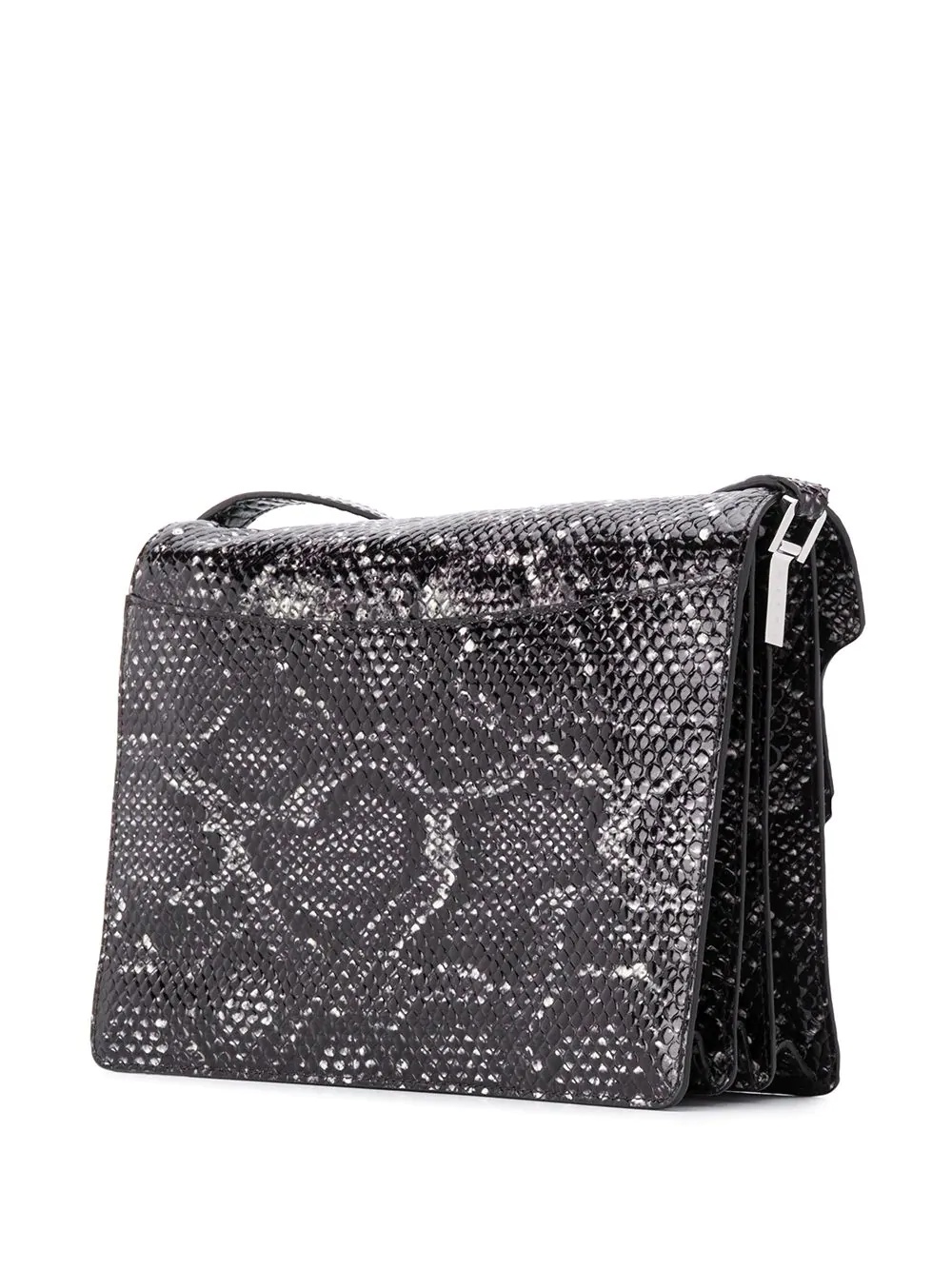 Trunk snakeskin-effect shoulder bag - 3