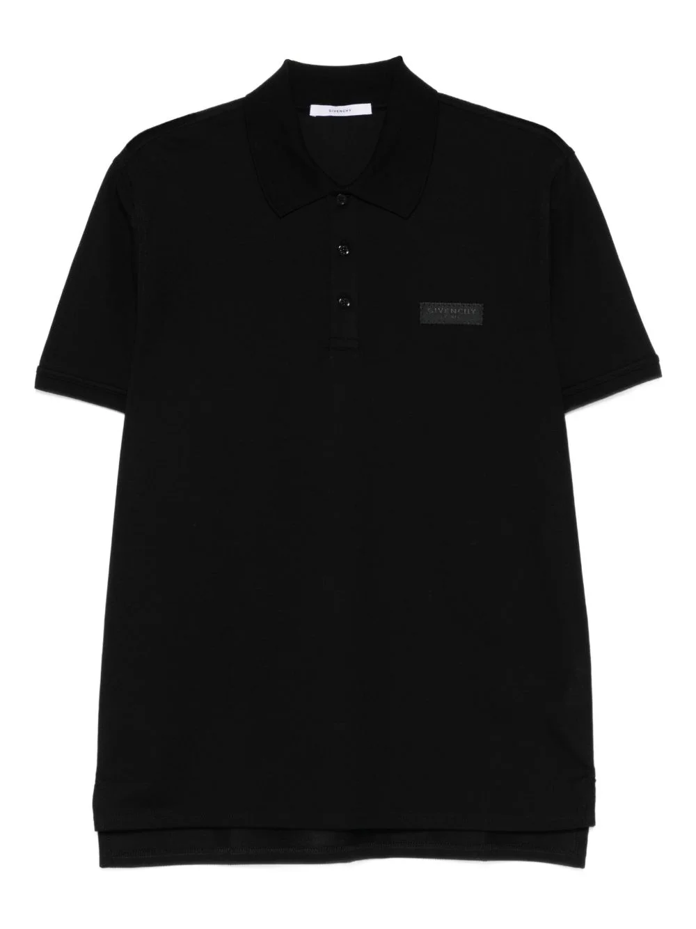 logo-patch polo shirt - 1