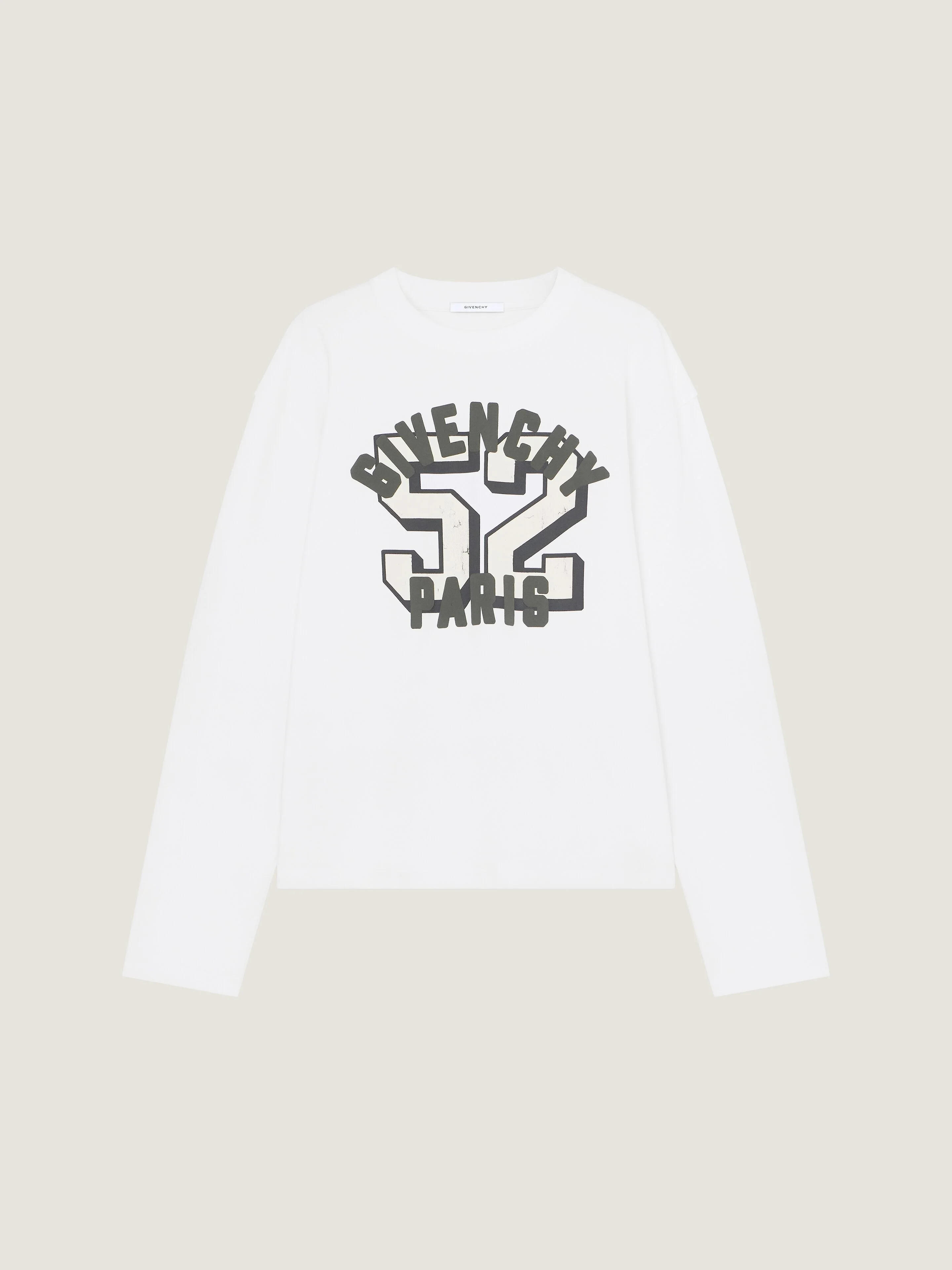 BOXY-FIT T-SHIRT IN COTTON WITH GIVENCHY PARIS 52 PRINT - 1