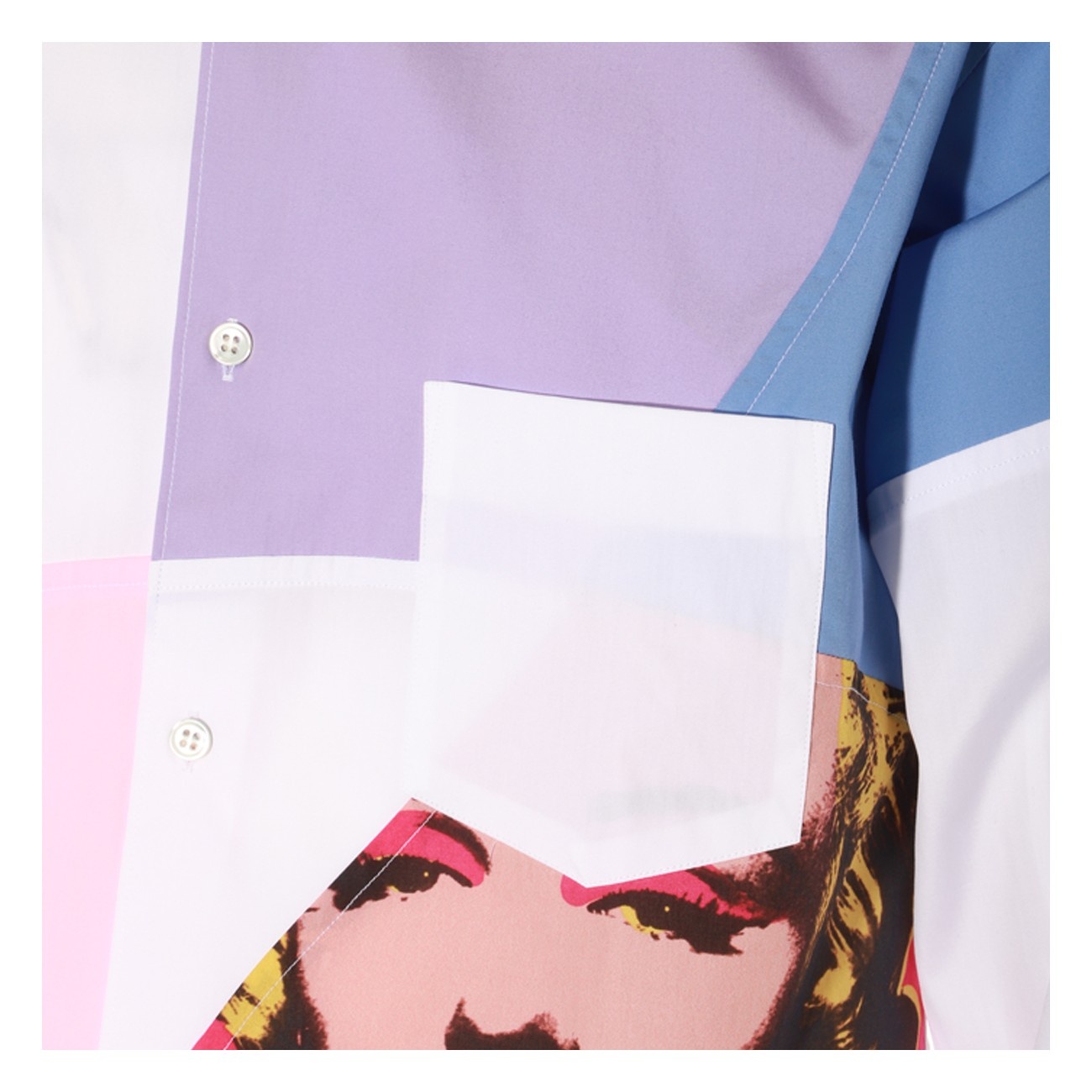 white multicolour cotton shirt - 4