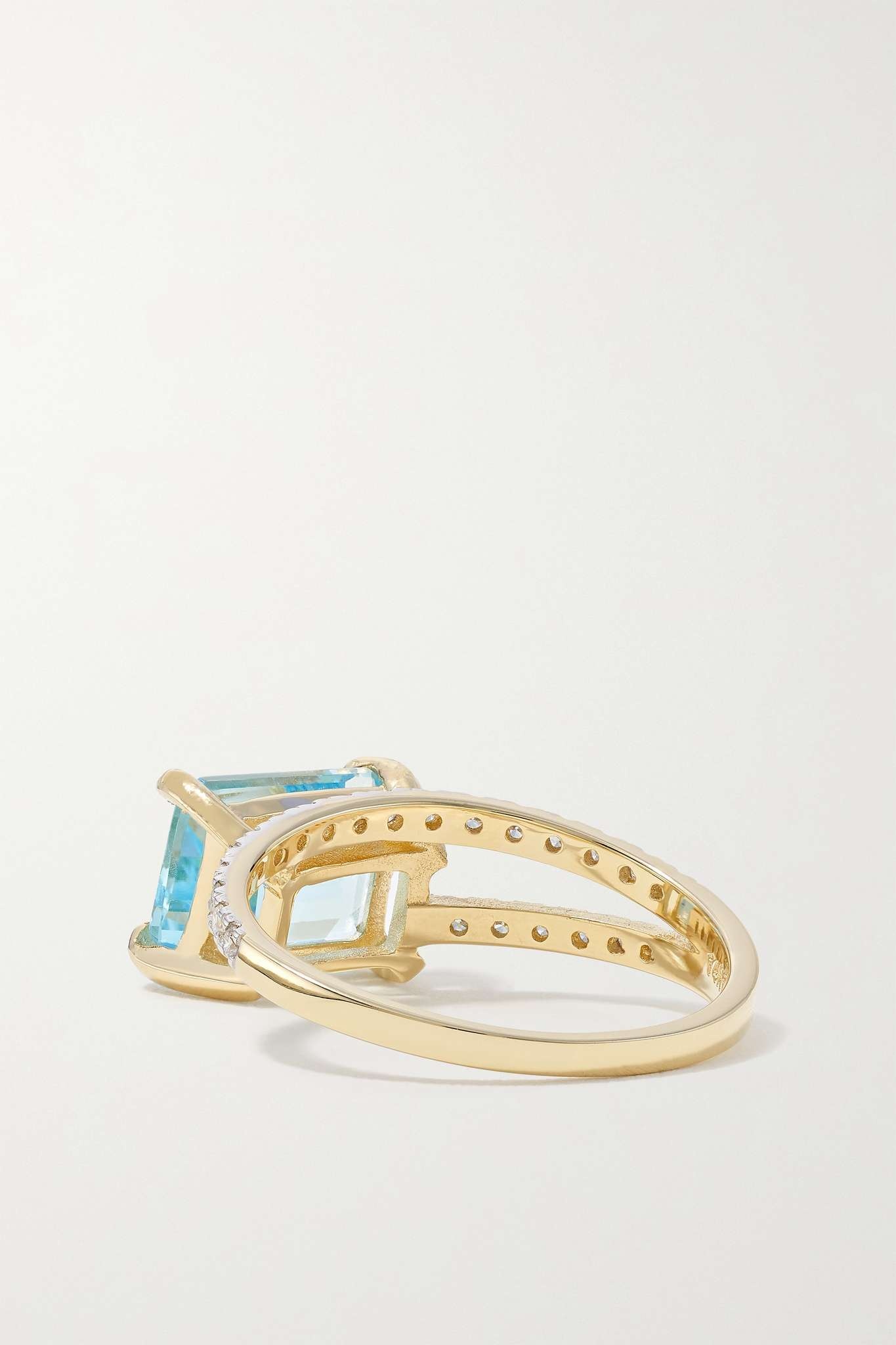 Point of Focus 14-karat gold, topaz and diamond ring - 3