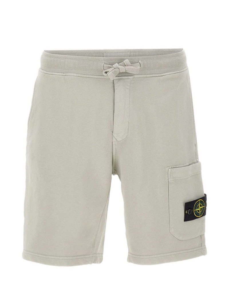 drawstring-fastening cotton shorts 1
