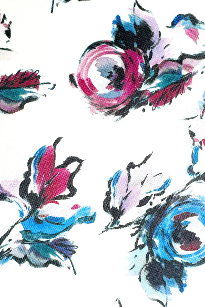 Rumi Dress In Purple & Blue Floral Print Genzianella 7