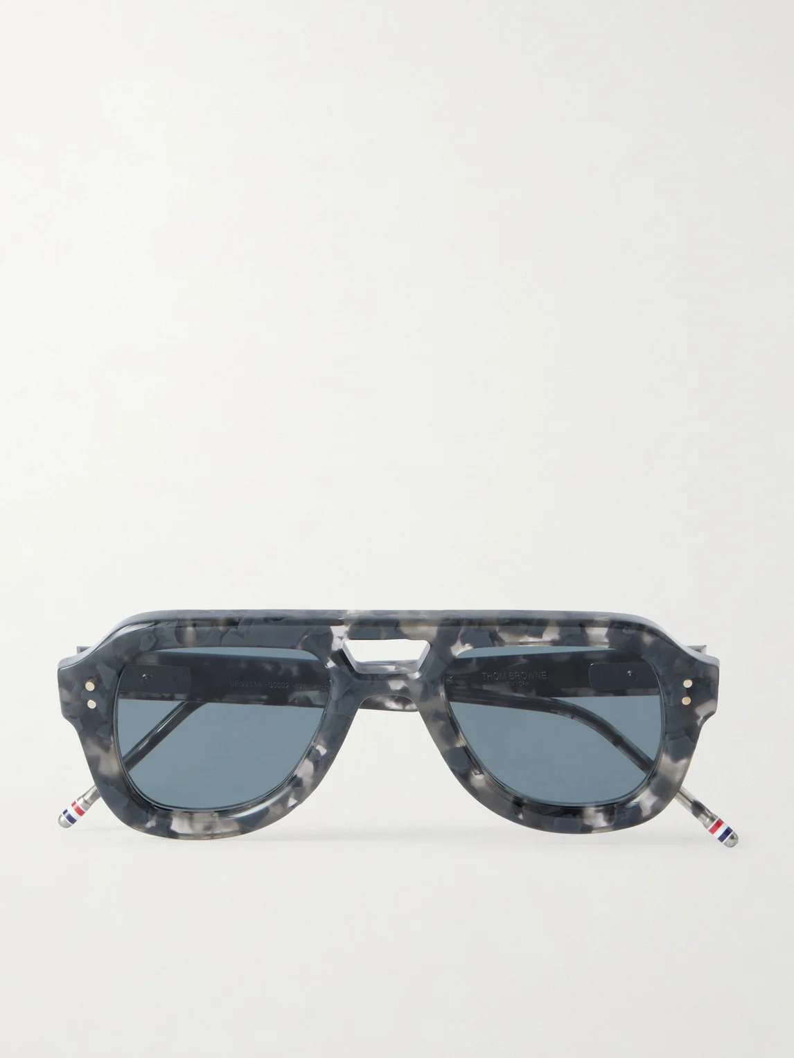 Aviator-Style Tortoiseshell Acetate Sunglasses - 1