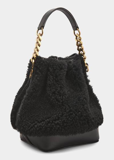 SAINT LAURENT Emmanuelle Small Shearling Bucket Bag outlook