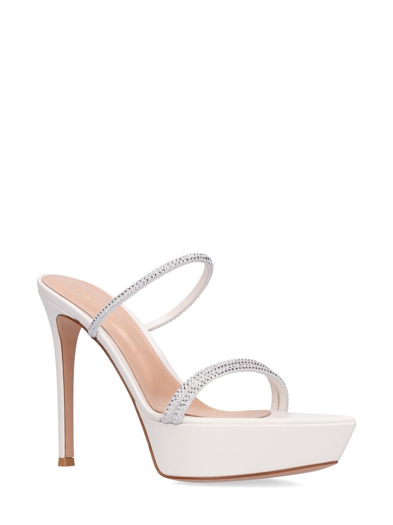 130MM CANNES CRYSTALS PLATFORM SANDALS - 2