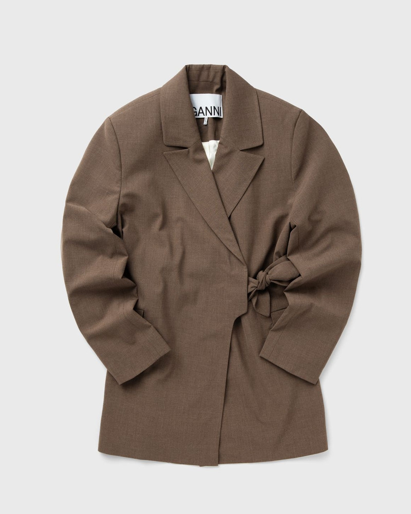Drapey Melange Knot Belt Blazer - 1