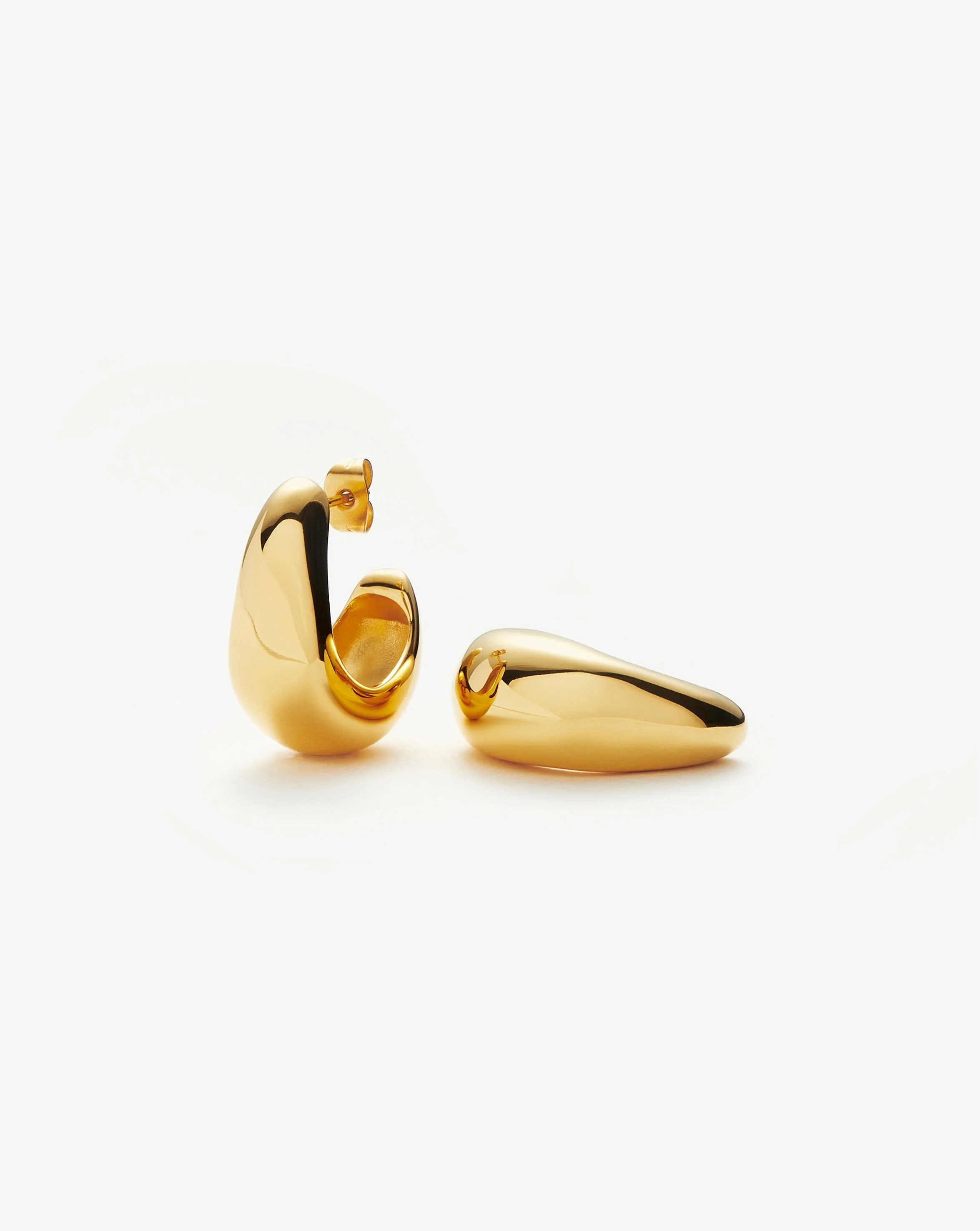 Dome Medium Hoop Earrings - 1