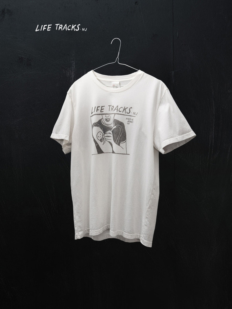 Roy Life Tracks T-Shirt Chalk White 1