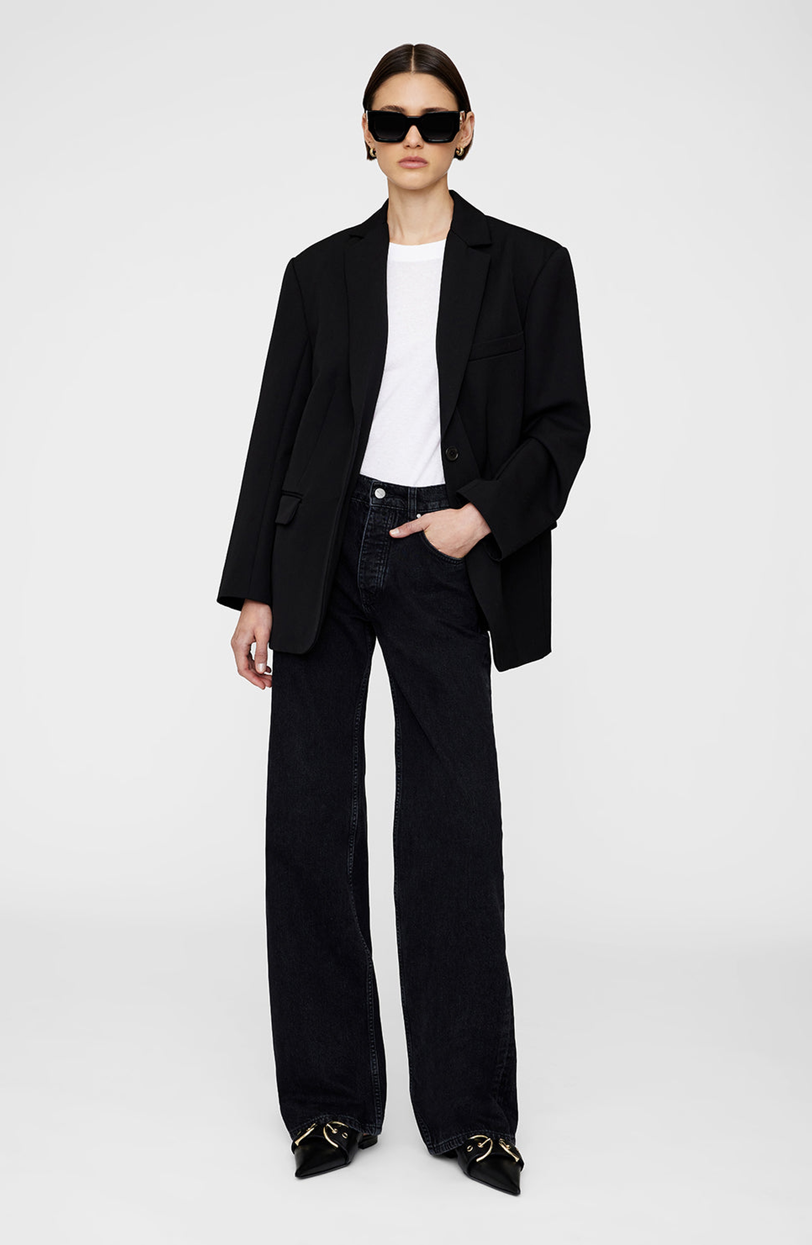 ANINE BING Hugh Jean in Vintage Black at Nordstrom - 1
