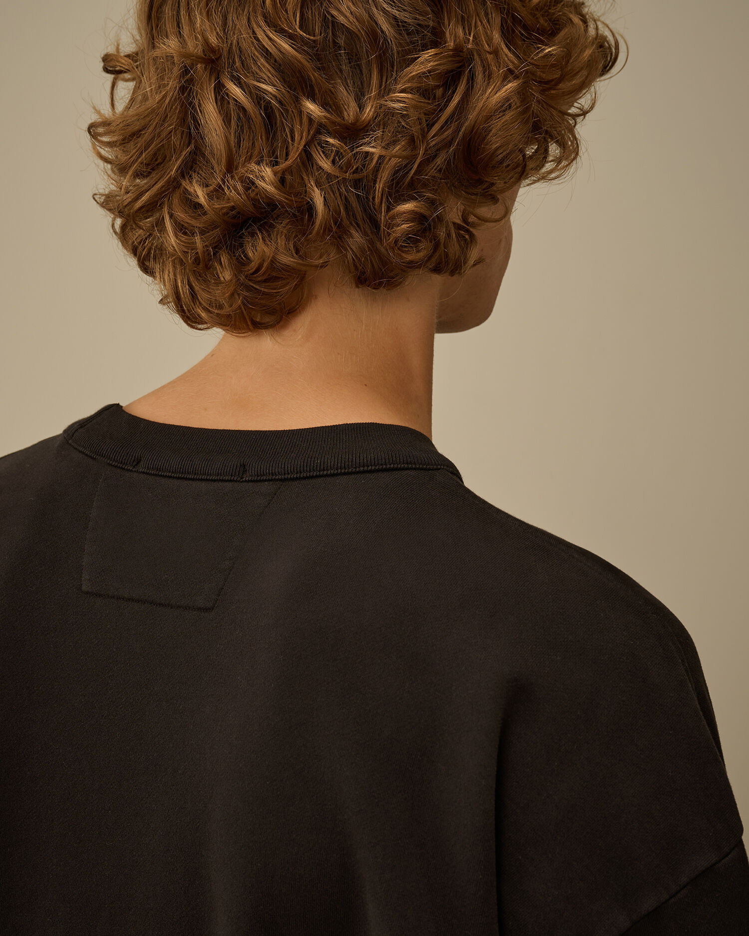 Brushed and Emerized Diagonal Fleece Boxy Crewneck Sweatshirt - 6