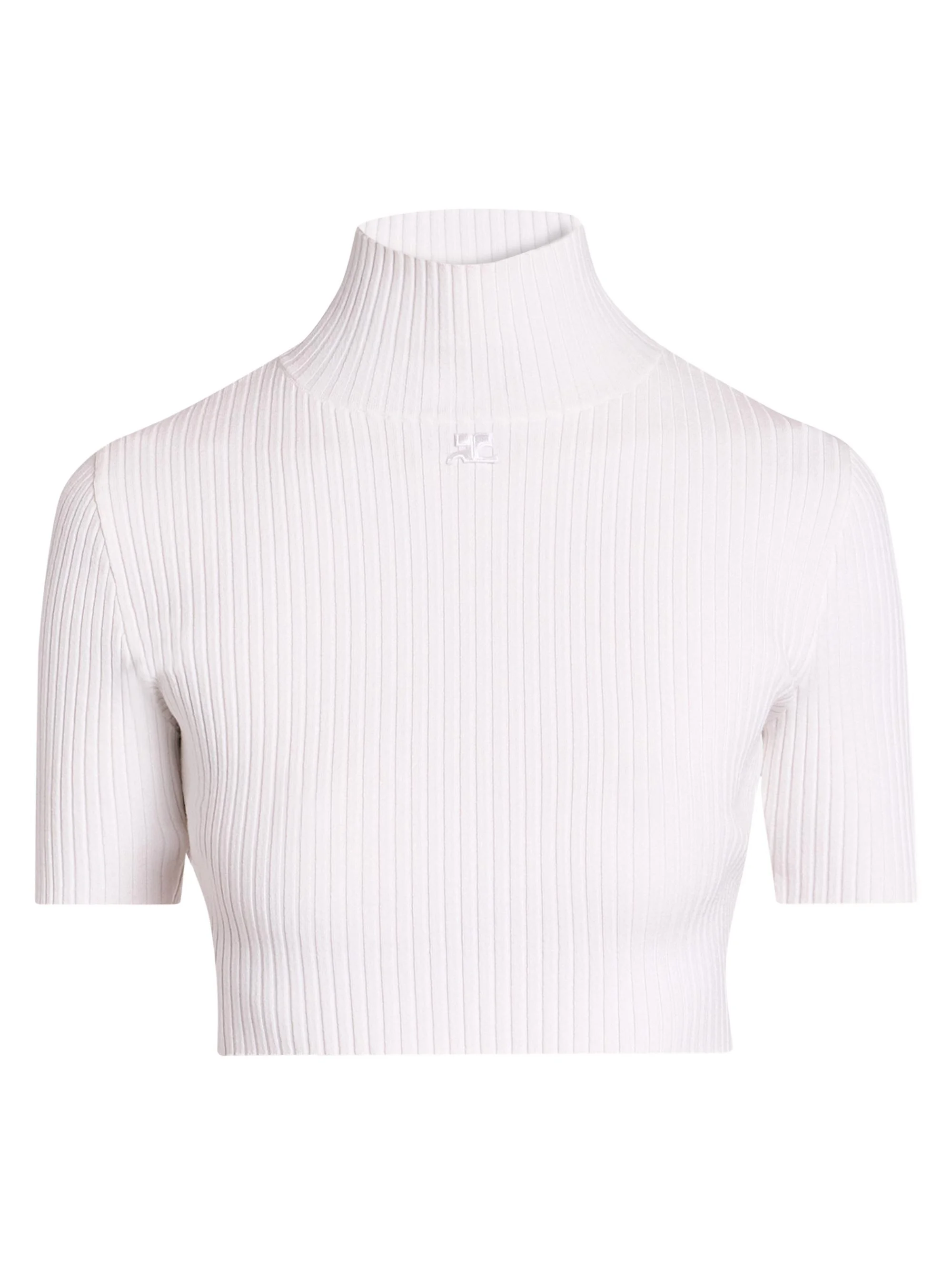 Women's Rib-Knit Crop Top - Heritage White - 1