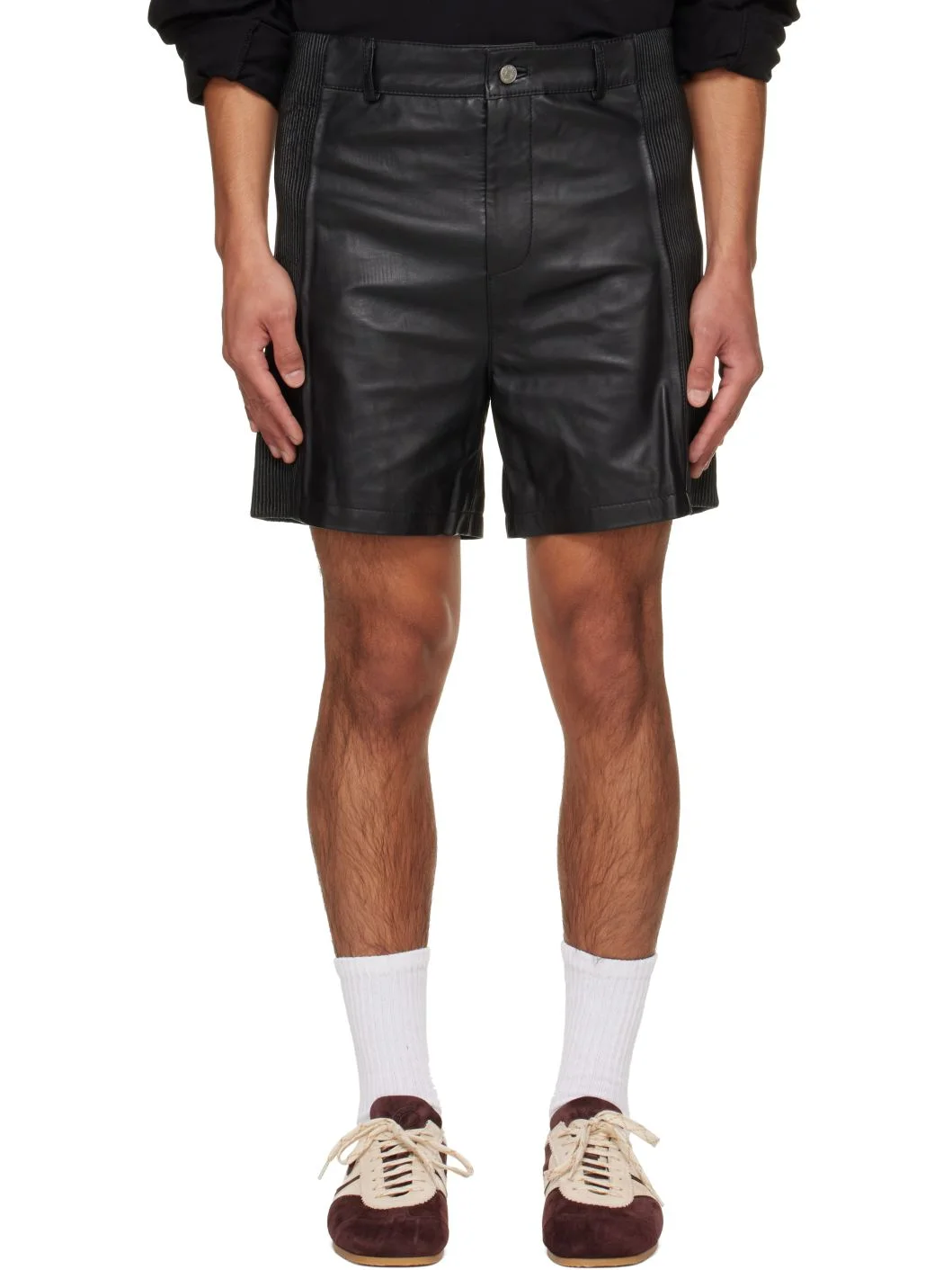 Black Scout Leather Shorts - 1