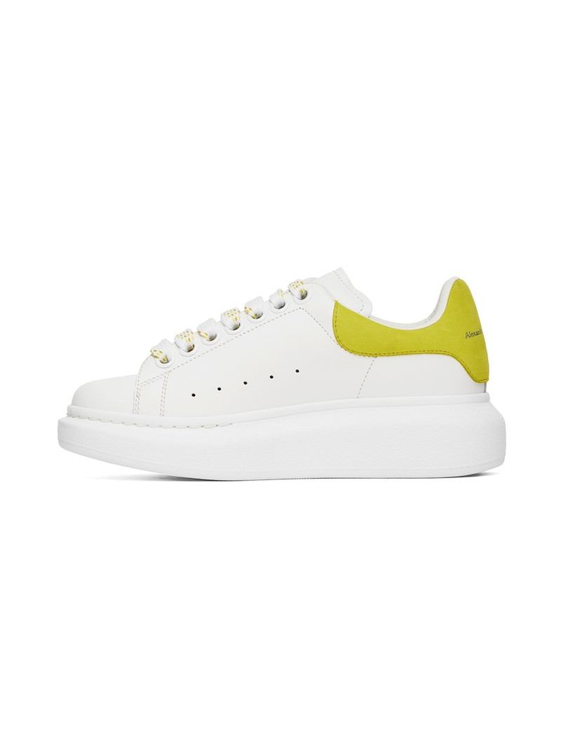 Alexander McQueen White & Green Oversized Sneakers outlook