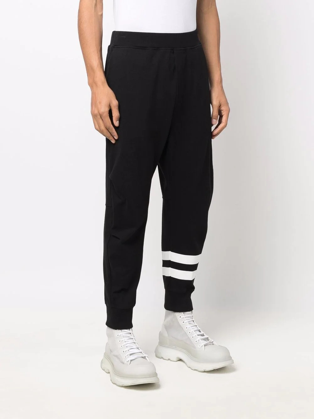 logo-print stripe track pants - 4