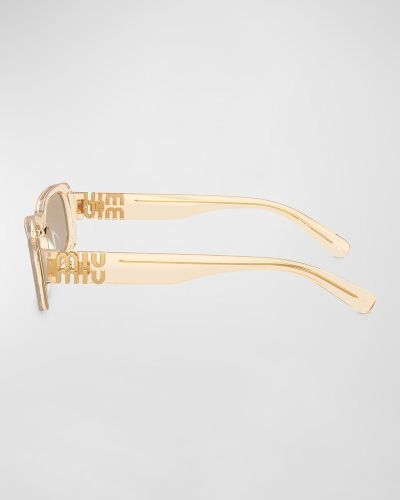 Miu Miu Logo Acetate Rectangular Sunglasses outlook