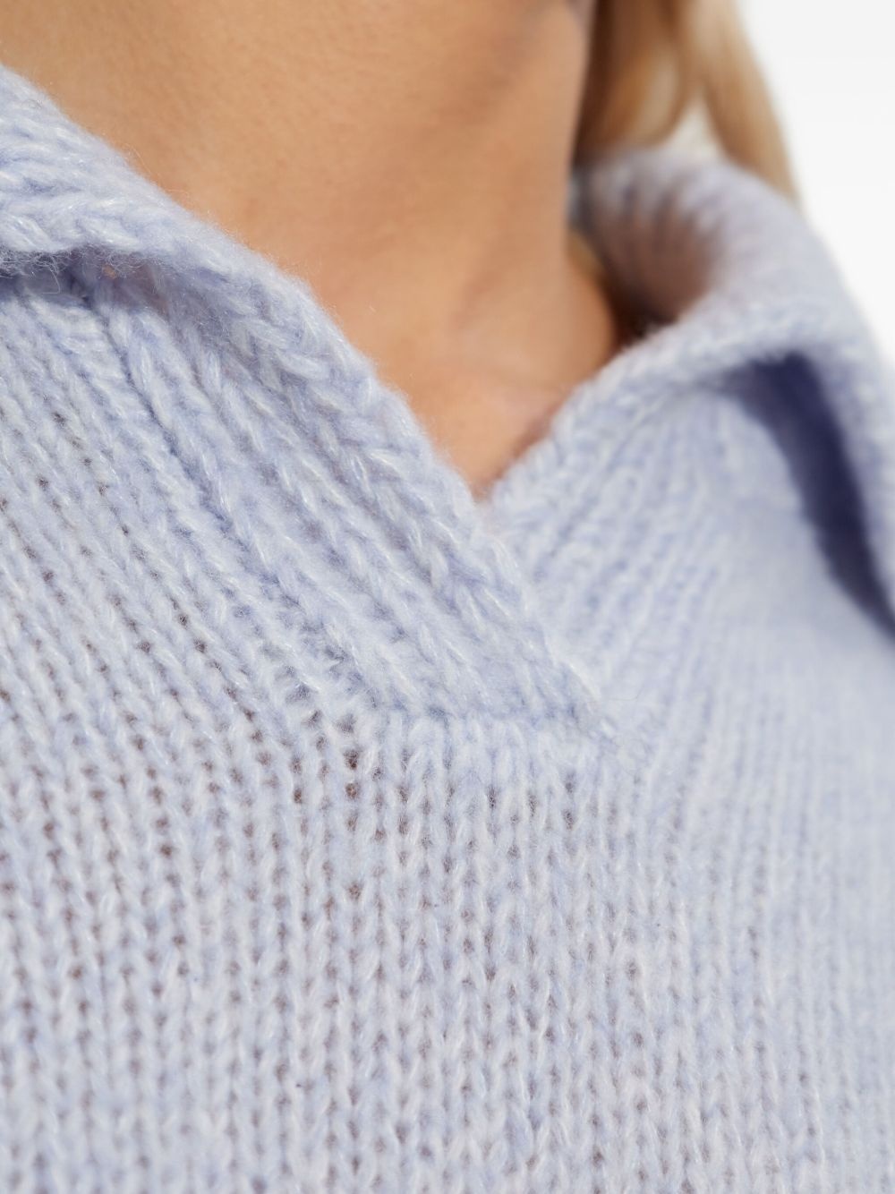 polo-neck half-sleeve sweater - 5