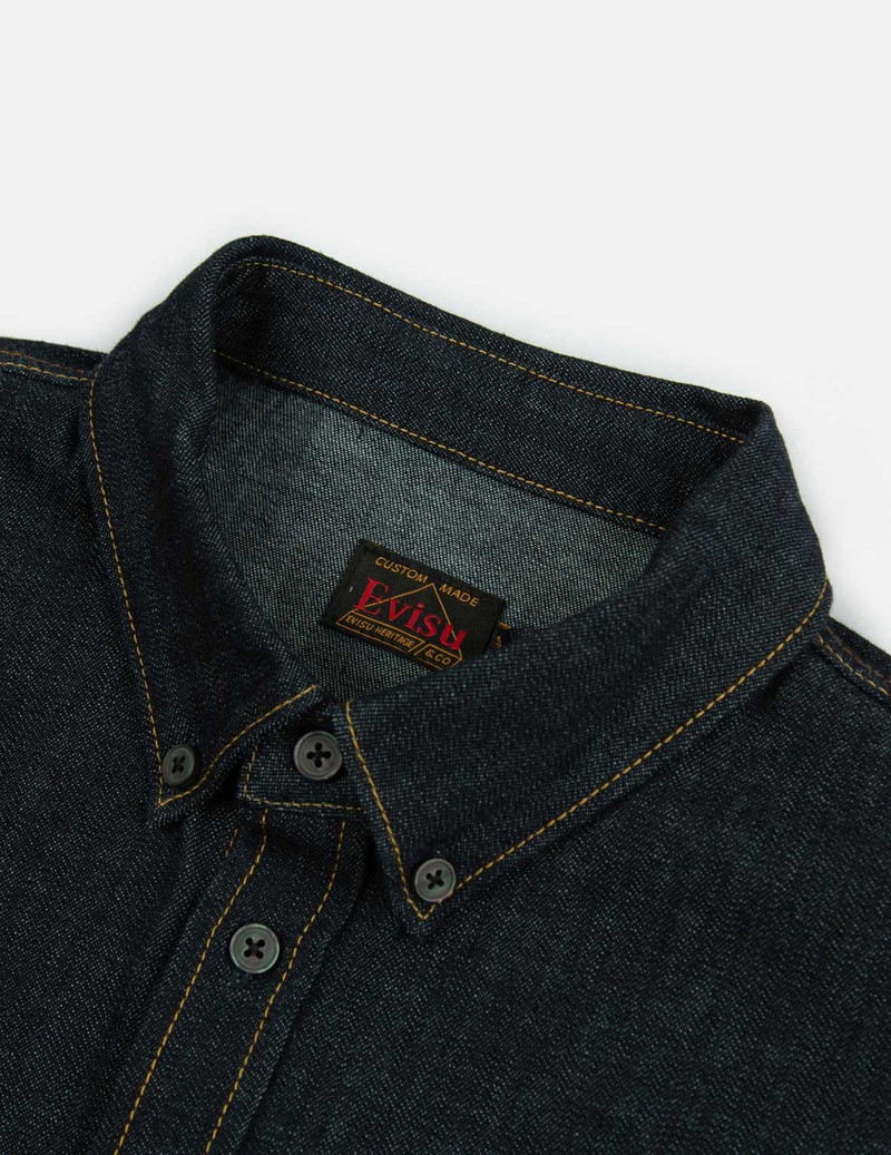 Calligraphy Daicock Foil-print Denim Shirt 9