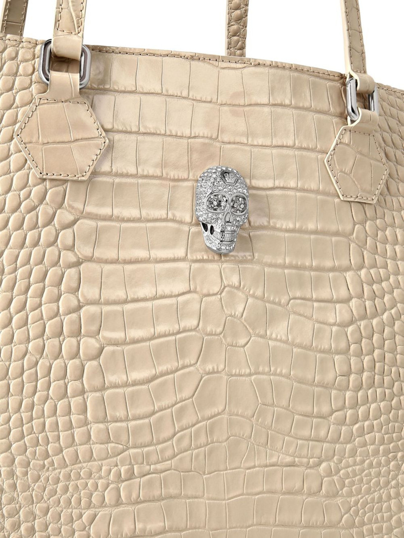 crocodile-embossed tote bag 3