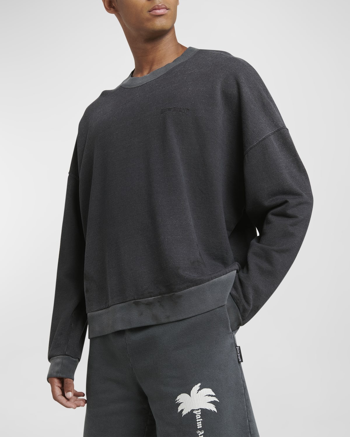 Men's Linen-Blend Relaxed Sweatshirt - 7