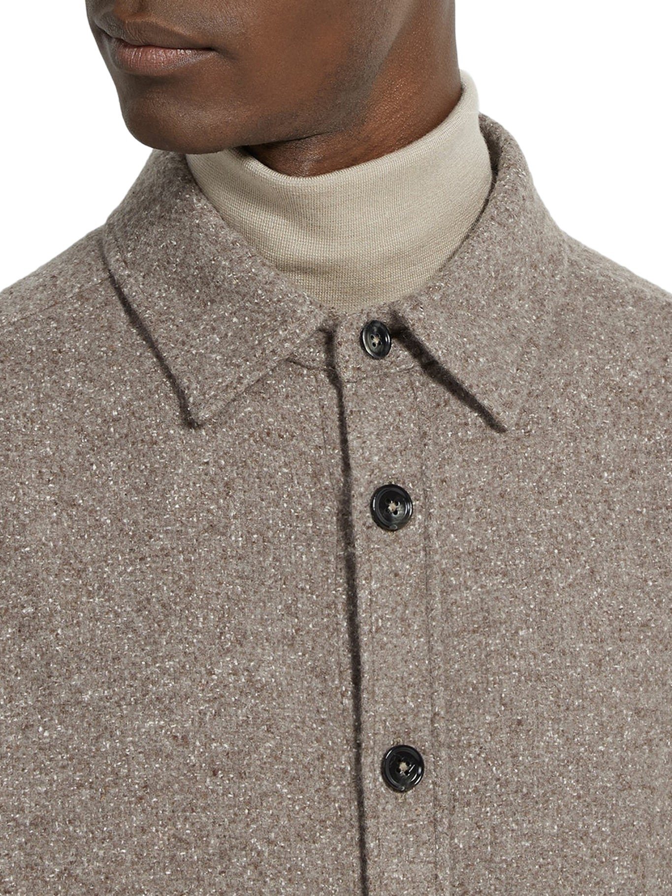CASHMERE AND SILK OVERSHIRT - 5