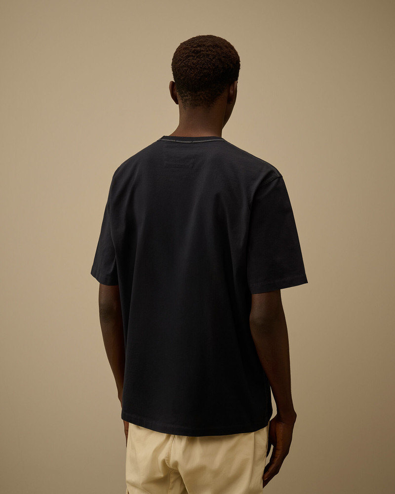 Mercerized Jersey 30/2 Twisted Short Sleeve Logo T-Shirt 4