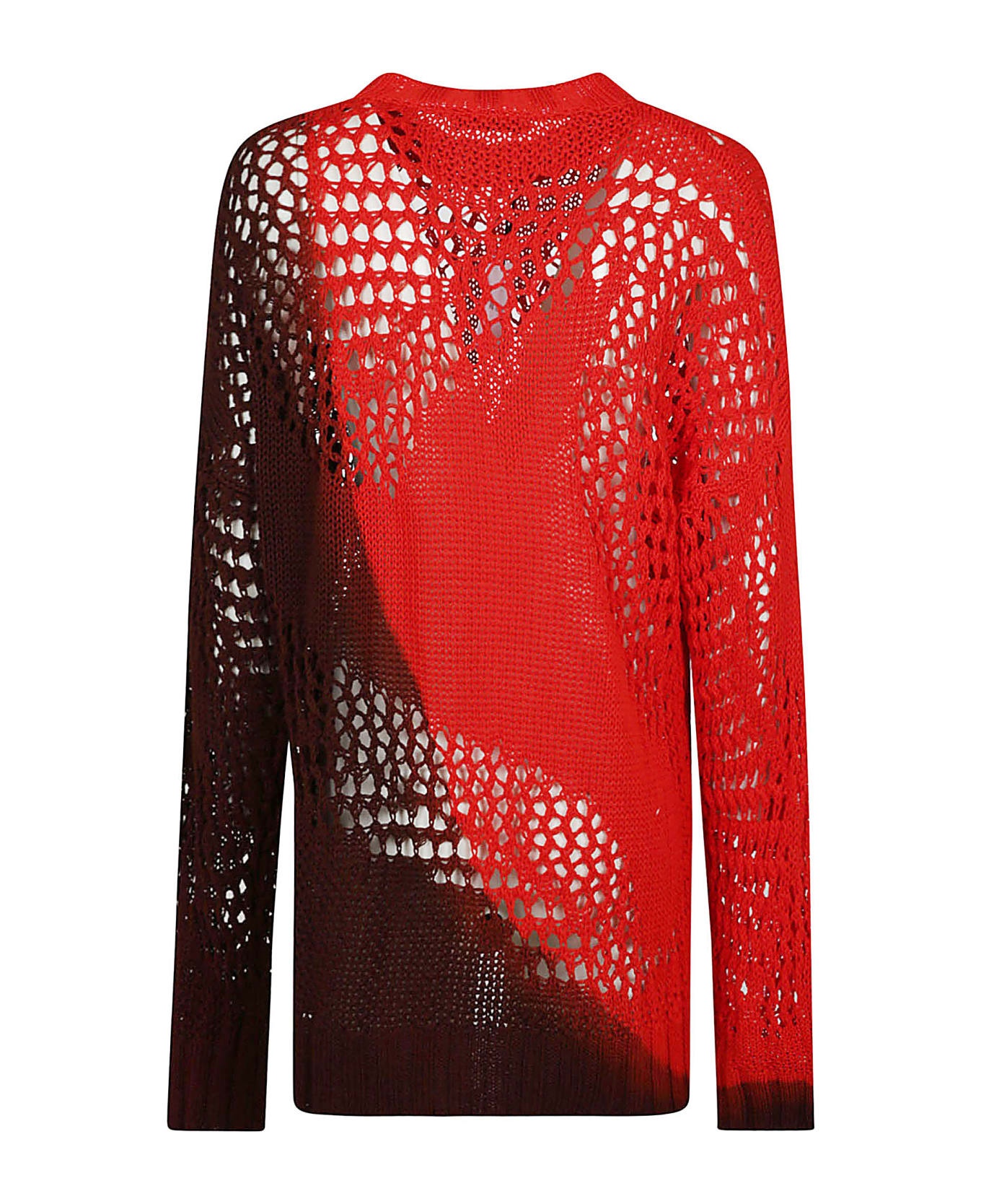 Rib Trim Perforated Colourblock Sweatshirt - 2