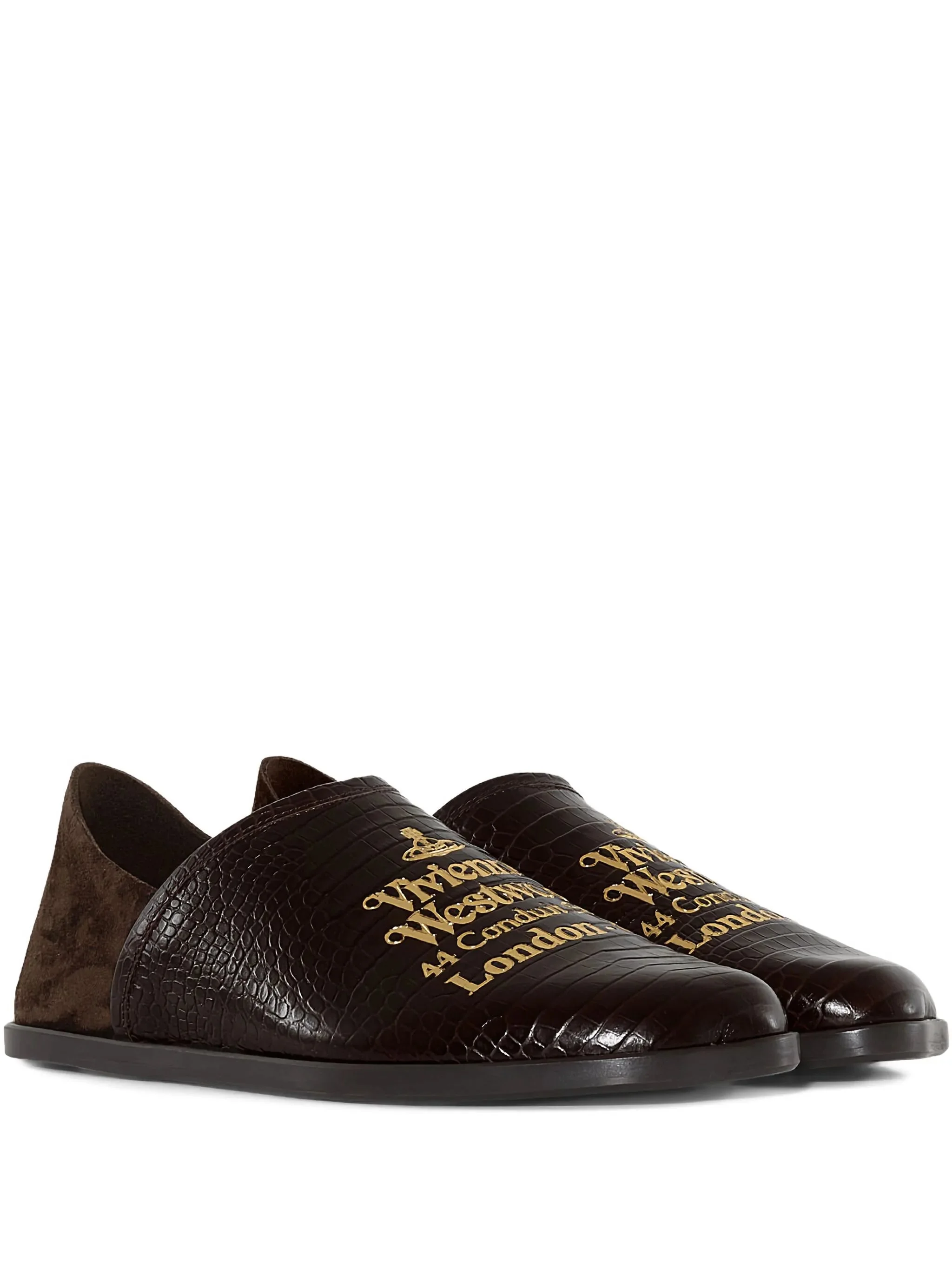Vivienne Westwood Tuesday Crocodile-effect Logo Loafers - 1