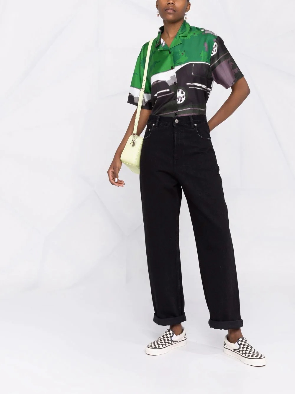 logo-patch straight-leg trousers - 2
