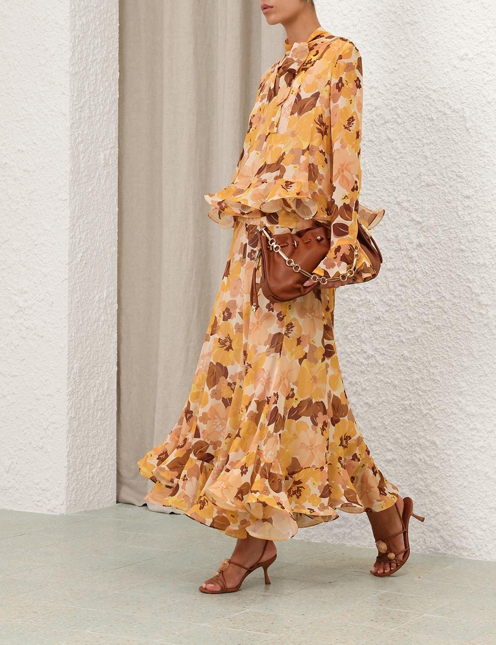 BALANCE FLUTTER MIDI SKIRT - 8